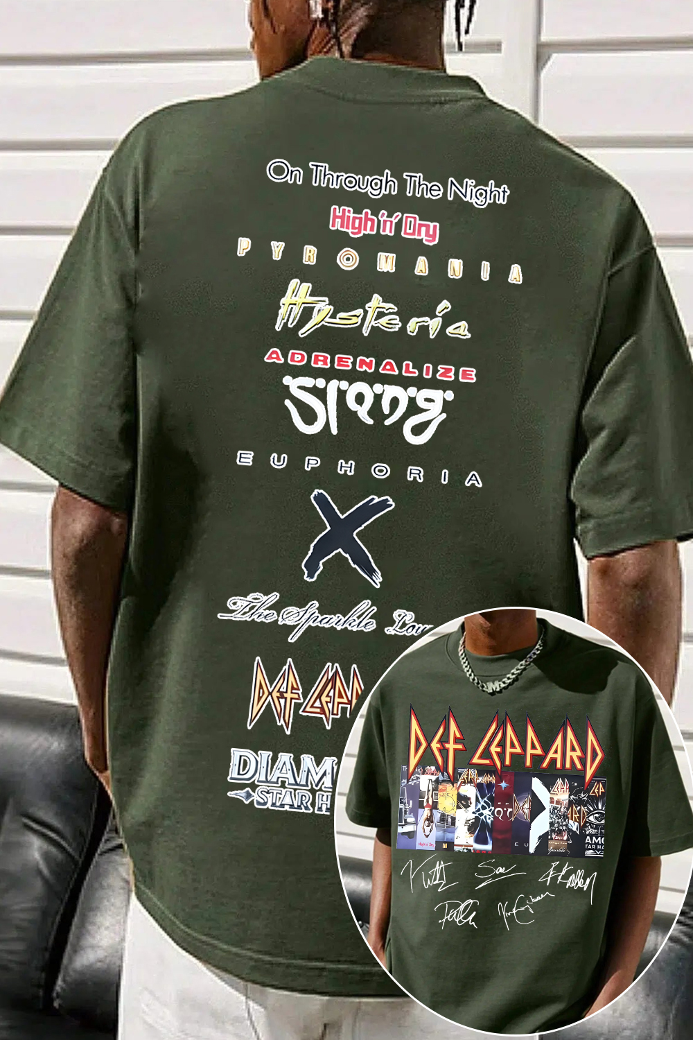 defleppard 2-sided printed tee